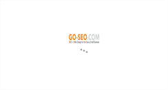 Desktop Screenshot of go-seo.com